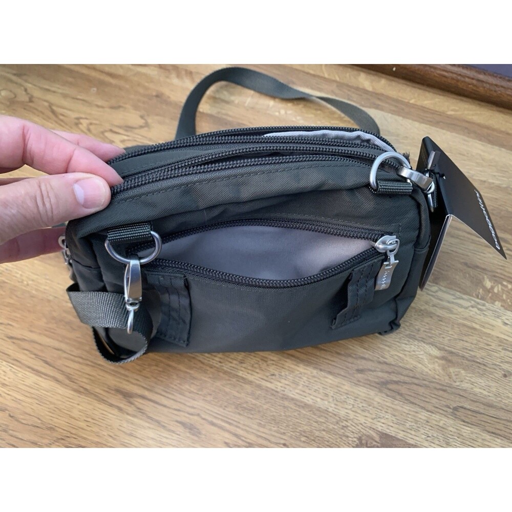 Baggalini Triple Zip Bag RFID Front Wallet Crossbody Fanny Belt Loops NEW NWT - Picture 11 of 11